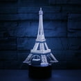 thumbnail image 3 of Luz nocturna LED 3D de la Torre Eiffel de París para dormitorio infantil, 3 of 4