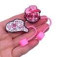 thumbnail image 4 of Cow Girl Straw Cover Cap for Stanley, Reusable Straw Topper, 30&40 Oz Tumbler Straw Tip  Covers Cap Straw Insulation Drinkware Accessory for Stanley Cup Accessories 9-10mm, 4 of 9