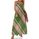 thumbnail image 1 of Vestido sin mangas a cuadros preppy rosa y verde Vestido largo mujer Vestidos de moda para mujer Vestido estilo coreano suelto para mujer, 1 of 7