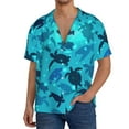 thumbnail image 3 of Sigee World Turtle Day Print Men's Shirts Casual Button Down Short Sleeve Summer Beach Shirt Hawaiian Vacation Shirts Tee Shirt-XX-Large, 3 of 7