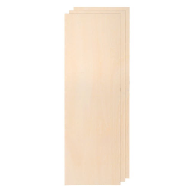 3pcs Hojas de Madera de Tilo 12 x 4 x 5/64 pulgadas Tableros de Madera Sin Terminar Contrachapado para Manualidades de Bricolaje Corte Láser con Superficies Lisas