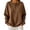 Brown, variant on Tqcoqu Women's Solid Henley Button Crew Neck Pullover Sweatshirt,Long Sleeve Loose Casual Tops For Fall Winter,Black Women's S-XXL