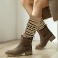 thumbnail image 3 of Wrapables Over The Knee Long Wool Blend Leg Warmers, Khaki, 3 of 4