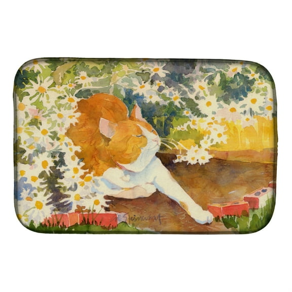 Caroline's Treasures Cat Dish Drying Mat