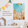 thumbnail image 6 of FMSHPON Summer BeachShellSea Star Clipboard Hardboard Wood Nursing Clip Board and Pull for Standard A4 Letter 13x9 inches, 6 of 7