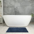 thumbnail image 5 of Unique Bargains Bathroom Rugs Non Slip Bath Mat Geometric Soft Mat Washable Carpet Blue 16*24in, 5 of 6