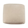 thumbnail image 6 of LR Home Medium Solid Farmhouse Indoor Cube Pouf, Ivory, 18" x 18" x 18", 6 of 7