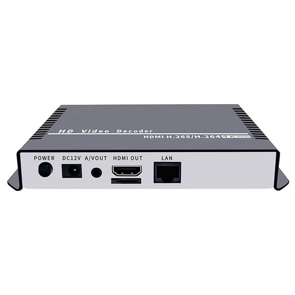 ISEEVY H.265 H.264 4K 1080P Décodeur Vidéo IPTV avec Sortie HDMI et CVBS pour Affichage Publicitaire, Décodage IP, Support de Décodage de Flux Réseau RTMP RTSP RTP UDP