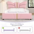 thumbnail image 5 of Christopher Knight Home Modern PU Upholstered Full Bed Frame with Butterfly Headboard, Wood Frame, Pink, 5 of 9