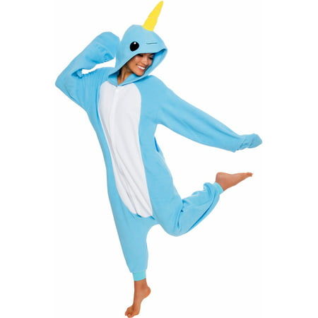 SILVER LILLY Unisex Adult Plush Narwhal Animal Cosplay Costume