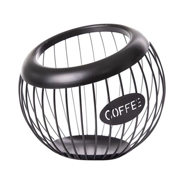 Billuyoard Organizador de cápsulas vintage, cesta de almacenamiento de cápsulas universal de gran capacidad y amplia aplicación, fácil de Almacenamiento y organización del hogar negro