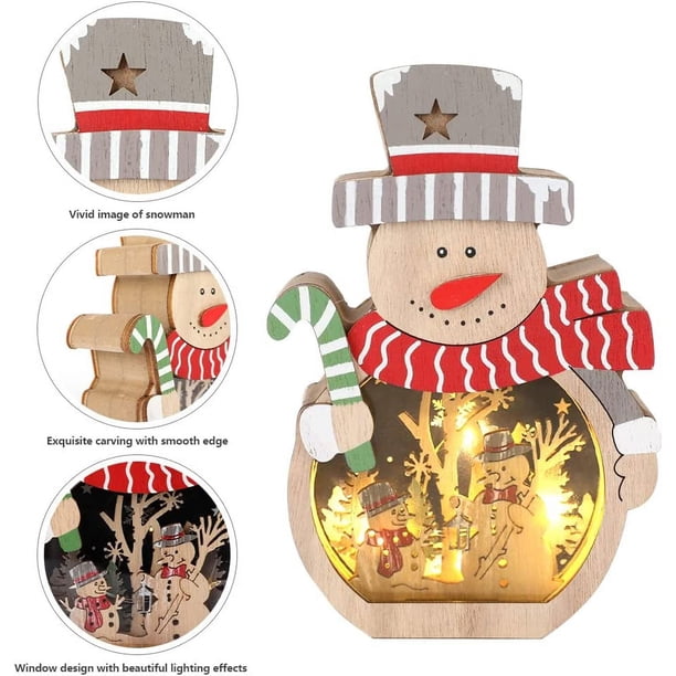 Set De 3 Decoraciones Navideñas De Madera Para Mesa - Letreros Merry Christmas, JOY Y Believe, 20 Cm