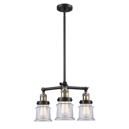 

Innovations Lighting 207 Small Canton Small Canton 3 Light 18 Wide Chandelier - Black