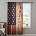 thumbnail image 4 of American Flag Vintage Sheer Curtains 72 Inches Long, Farmhouse Baseball Blue Red Light Filering Curtains, Breathable Simi Curtain Privacy Drapes for Living Room Bedroom Lightweight Window Treatment, 4 of 9