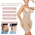 thumbnail image 4 of COMFREE Shapewear for Women Tummy Control Seamless Fajas Colombianas Bodysuit Open Bust Mid Thigh Body Shaper, 4 of 7