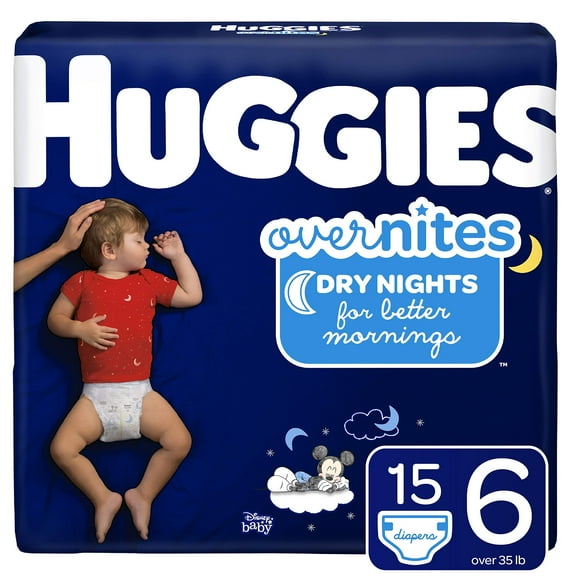 HUGGIES OverNites Diapers, Size 6, 15 ct., Overnight Diapers
