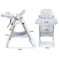 thumbnail image 2 of Alvantor Baby High Chair for Infant Portable Toddler Feeding Seat with Belt for Home, Dining White, 2 of 8