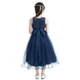 thumbnail image 3 of inhzoy Kids Girls High Waist Bridesmaid Princess Dress Sequins Flowy Girls Wedding Birthday Evening Pary Gowns A Navy Blue 10, 3 of 9