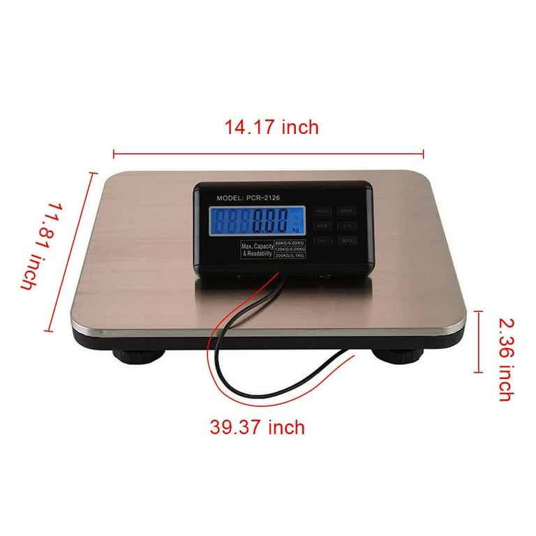 BENTISM Shipping Scale Digital Postal Scale 110 lbs x 0.07 oz. AC/DC  Package LCD 