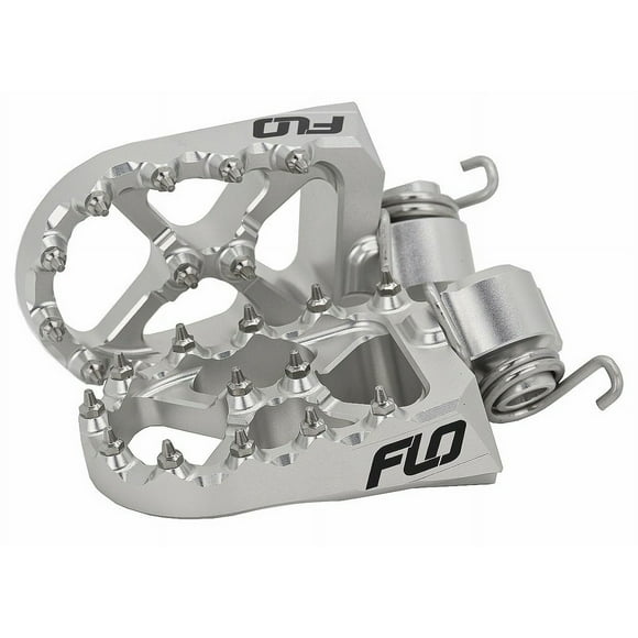 Flo Motorsports Pro Series Foot Peg, Silver
