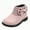 Pink-d2, variant on Boys Girls Leather Hiking Snow Boots Little Kid Shoes With Side Zipper Classic Casual Walking Work Boot(8.5,White&d3)