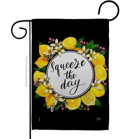 Breeze Decor G120263-BO Squeeze the Day Food Fruit 13 x 18.5. in. Double-Sided Decorative Vertical House Garden Flag for Decoration Banner Yard Gift