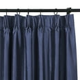 thumbnail image 3 of TWOPAGES 100% Dupioni Silk 26 W X 96 L Inch Pinch Pleated Drape Light Filtering Curtain for Bathroom, 1 Panel, Indigo, 3 of 6