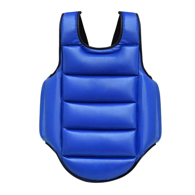 Karate Guard Chest Adjustable Protection Pad Rib Equipment Mma Taekwondo Protector Vest for Adults Kids, Martial Arts, Sanda Red