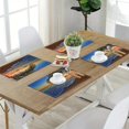 thumbnail image 3 of 4pcs Fashion Sunset Beach Coconut Tree Print Placemats Washable Placemats / Heat Resistant Table Mats Tabletop Protection Home Kitchen Supplies Holiday Party Scene Decoration Placemats, 3 of 6