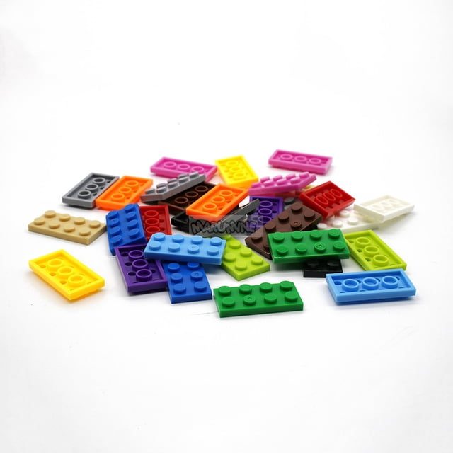 2x4 Dots Base Plate 100PCS Building Blocks Bulk Parts Create Educational DIY MOC Bricks 3020 Compatible All Major Brand Random color mixing