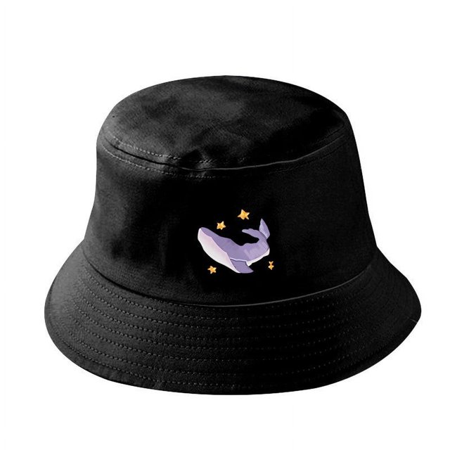 BANGTAN 10TH ANNIVERSARY FESTA Bucket Hat Hombres Y Mujeres Moda Beanies Whale Print Protector Solar Sombrero Pareja Gorra