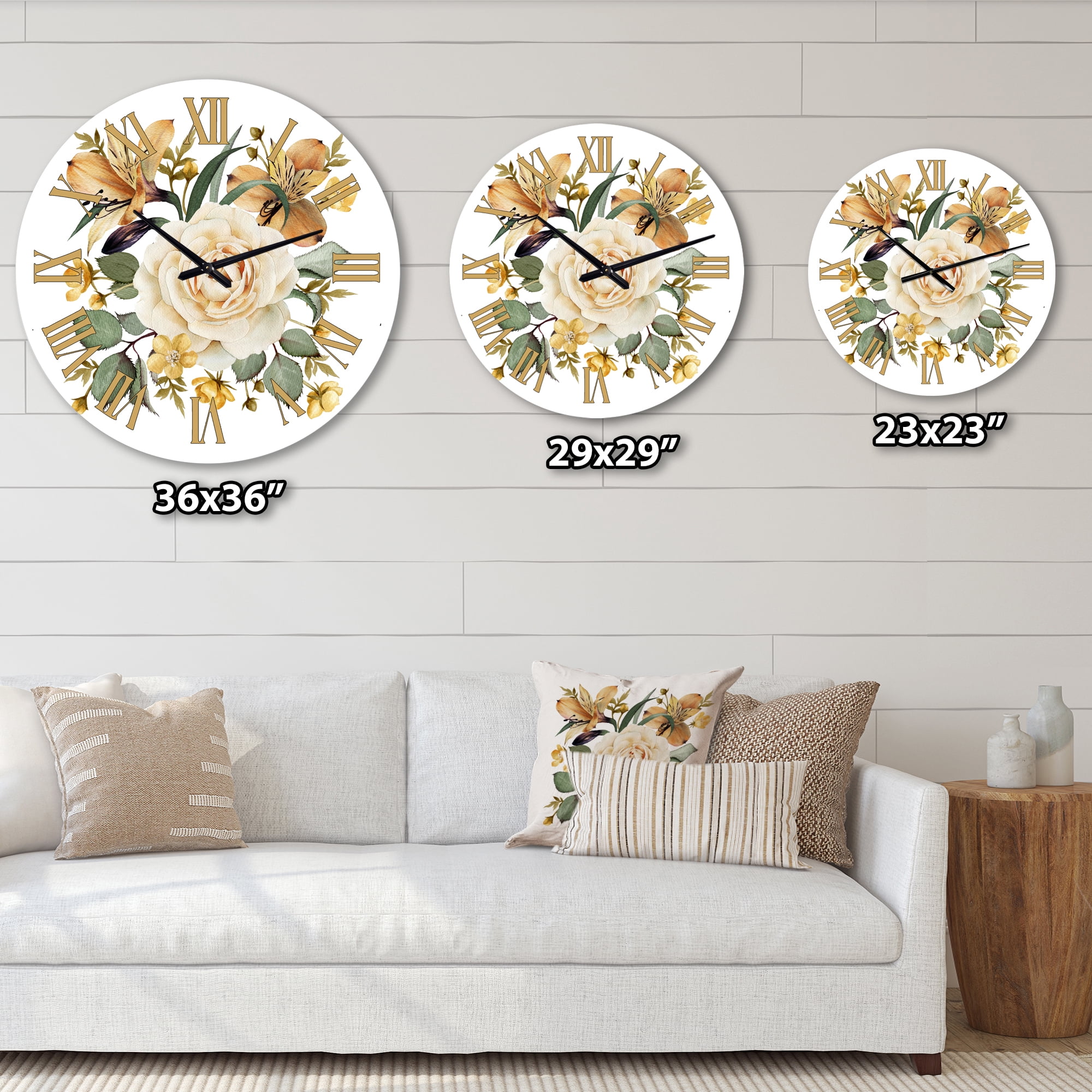 Designart 1 in Quartz Traditional Wall Clock