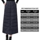 thumbnail image 4 of Delantal de invierno de media longitud para mujer, cortavientos, falda de invierno, plumón grueso de algodón, 4 of 8