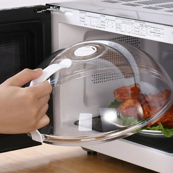 Microwave food splash proof cover, household oven heating cover, plate transparent cover, handle, cooking utensils accessories