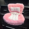 thumbnail image 3 of Doll Car Seat for 17cm Dolls with Safety Seat Air Vent Clip and Desktop Stand, Cute and Functional Car seat for Doll Fans, Collectors Set-C Pink, 3 of 7