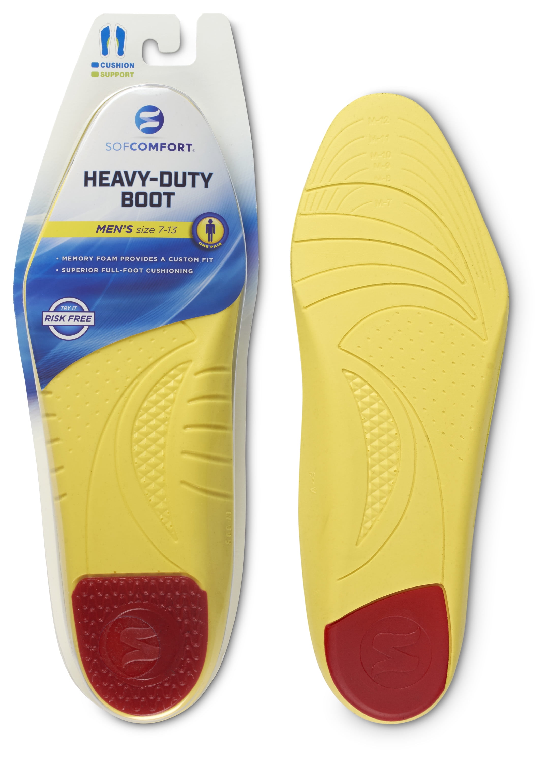 Softior Memory Foam Heel Soft Cushion Pad 3-Pairs Flat Walking Casual Shoe Boot 
