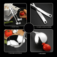 thumbnail image 3 of cucharones para sopa de cocina de acero inoxidable 304, cucharones luminosos con pico vertedor para servir, 11,8 pulgadas, 3 of 3