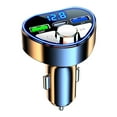 thumbnail image 2 of PEONAVET Vehicle Vehicle Vehicle Vehicle Car Bluetooth 5.5 Wireless Handsfree Car FM Transmitter Receiver Radio MP3 Adapter Player, 2 of 8