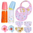 thumbnail image 1 of Juego de pañales para muñecas BABESIDE con biberones, chupetes y baberos, 1 of 7