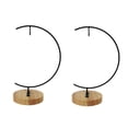 thumbnail image 4 of WASHWEPE 2Pcs Bottle Hanging Rack G-shaped Multi Bamboo Wood Terrarium Holder Stand for Families, 4 of 8