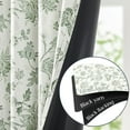 thumbnail image 3 of Blackout Floral Curtains for Bedroom, 84 Inches Long Printed Flower Black Out Curtains, French Country Back Tab Sage Green Window Treatment Farmhouse Drapes Set 2 Panels Green, 3 of 6