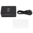 thumbnail image 2 of Bloque De Cargador USB C De 40 W, Concentrador De Estación De Carga Rápida De 6 Puertos Con 4 USB 1QC3.0 1 Tipo C Y Posición De Carga Inalámbrica, 2 of 7