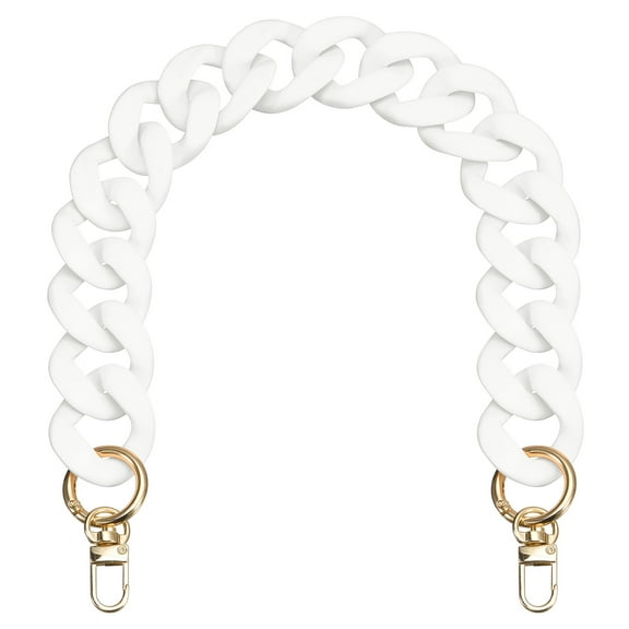 17.7" Acrylic Purse Chain Strap for Handle Shoulder Crossbody Handbag Bag Replacement, Matte White