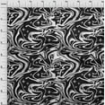 thumbnail image 4 of oneOone Jersey de Coton Tissu Noir Abstractions Matière de Robe Tissu Imprimé Tissu au Mètre 58 Pouces de Large, 4 of 4