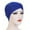 Blue, variant on Pxiakgy baseball cap Women Solid India Hat Ruffle Cancer Chemo Beanie Turban Wrap Scarf Cap Beige + One size