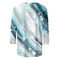 thumbnail image 5 of Odbmxy Shirts for Women 3/4 Sleeve Summer Women Tops Everyday Graphic Leisure Relaxed Fit Elegant Tops,Blue M, 5 of 5
