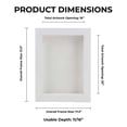 thumbnail image 4 of 16x20 Shadow Box Frame White Wood | With a 3/4" Usable Display Depth | Includes a White Real Suede, 4 of 6
