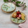thumbnail image 2 of Fitz and Floyd Toulouse Butterfly Green 9" Round Stoneware Party Plate (4 Count), 2 of 4