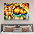 thumbnail image 4 of Póster de lienzo con pintura al óleo de noche lluviosa de un pequeño pueblo, decoración para dormitorio, paisaje deportivo, decoración para oficina, regalo, estilo marco, 20 x 30 cm, 4 of 8