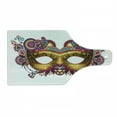 thumbnail image 1 of Mardi Gras Cutting Board, Ornate Floral Details on Yellow Eye Traditional Holiday Carnival Festival, Decorative Tempered Glass Cutting and Serving Board, Wine Bottle Shape, Multicolor, by Ambesonne, 1 of 1